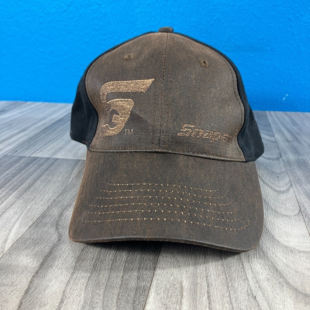 Snap-on Tools Men's Hat Adjustable Black Brown Waxed Cotton Logo K-Products Cap